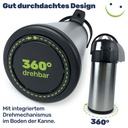 Edelstahl Airport Pumpkanne, 5 Liter- doppelwandig, auslaufsicher – Galeriebild 7, Artikelnummer 10106