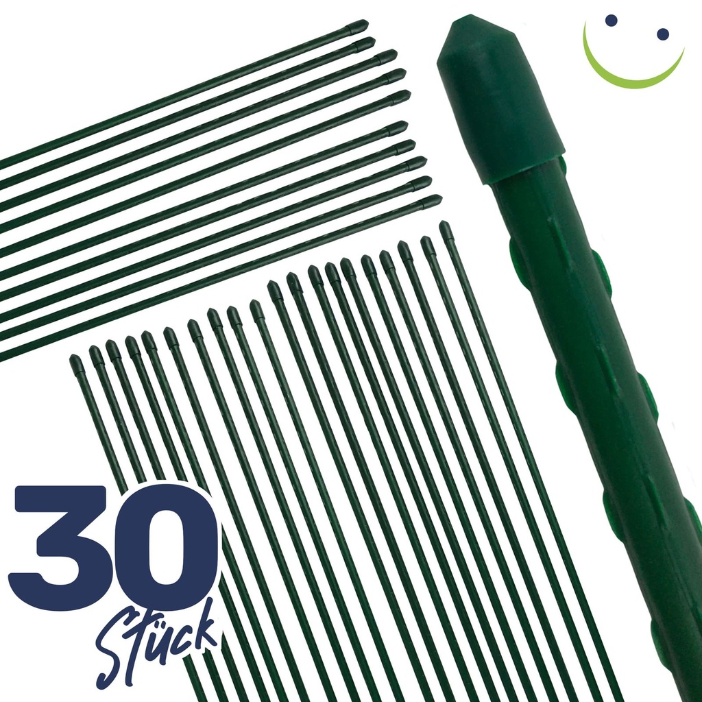 Pflanzstab Rankhilfe Stahl mit Kunststoff Ummantelung grün 120 cm – Galeriebild 3