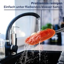 3er Kehrset mit Gummi Handfeger Handbesen Grau/Orange – Galeriebild 5, Artikelnummer 15619