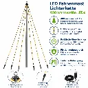 Fahnenmast-Lichterkette mit 400 warm weißen LEDs – Galeriebild 1, Artikelnummer 18510