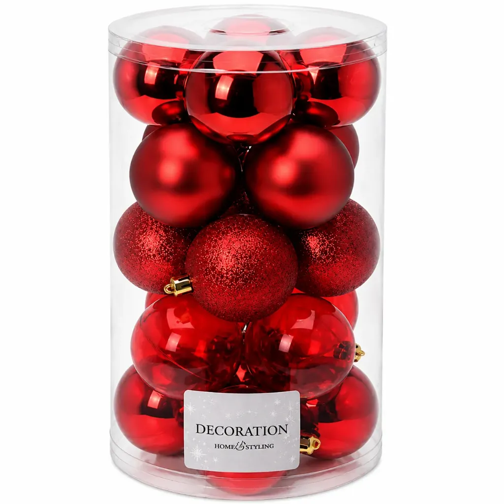 20er Weihnachtsbaum Kugeln Kunststoff