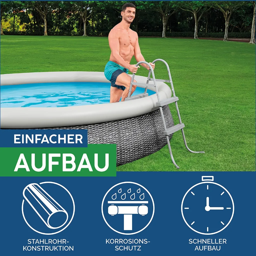 Bestway Pool-Leiter (58430) 2 Stufen - Für Pools bis 84cm  Höhe – Galeriebild 1, Artikelnummer 8915