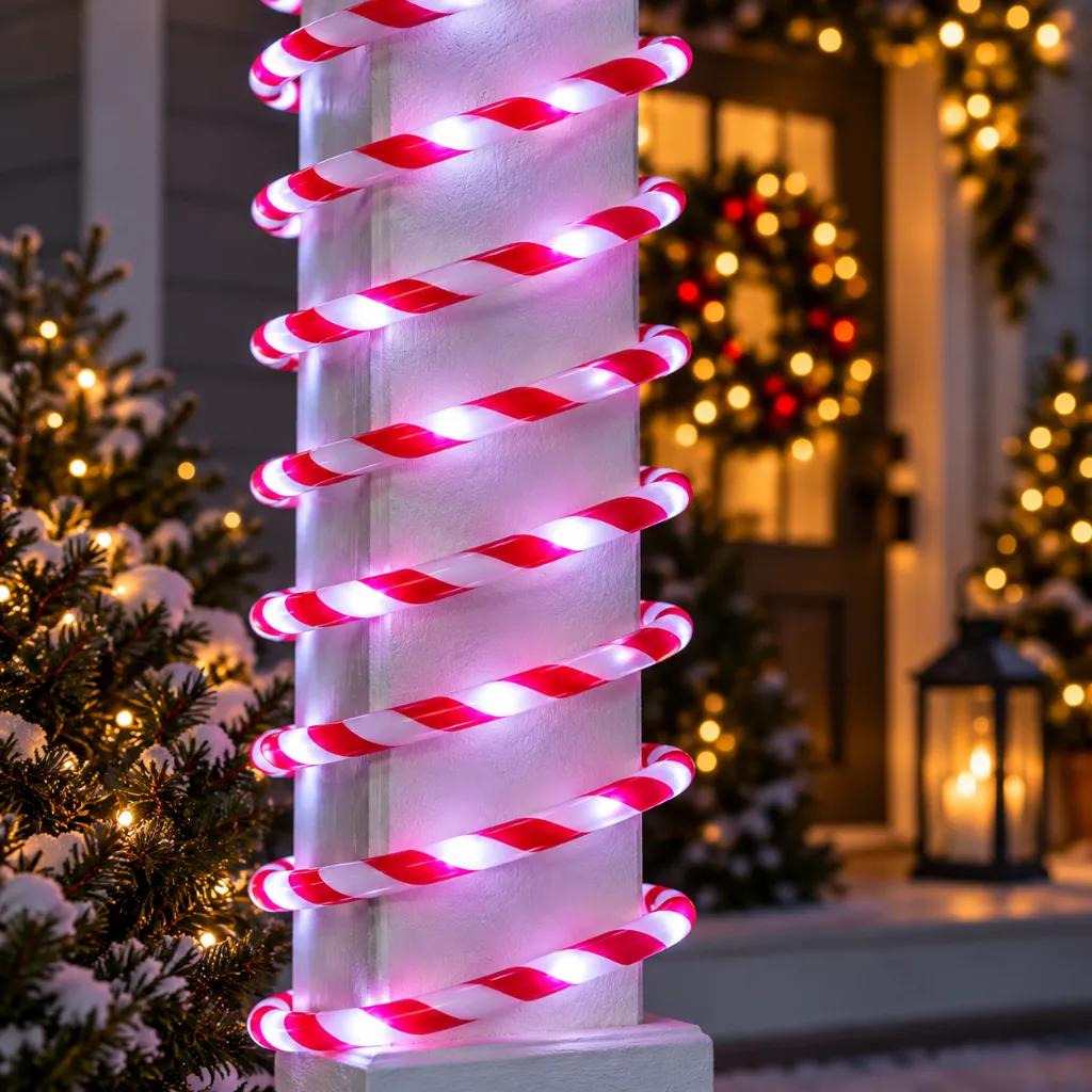 LED Lichterschlauch 6m, flexibel formbar rot / weiss – Galeriebild 1, Artikelnummer 18519
