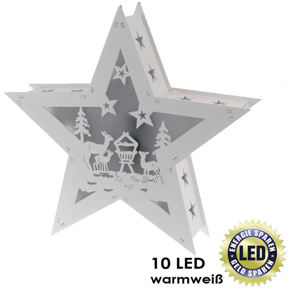 LED Lichterbild Leuchtstern Weihnachtsstern Beleuchtung Silhouette – Galeriebild 1, Artikelnummer 8609
