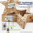 Zwei LED Holzsterne 16 LED Weihnachtsstern Deko – Galeriebild 4, Artikelnummer 13722