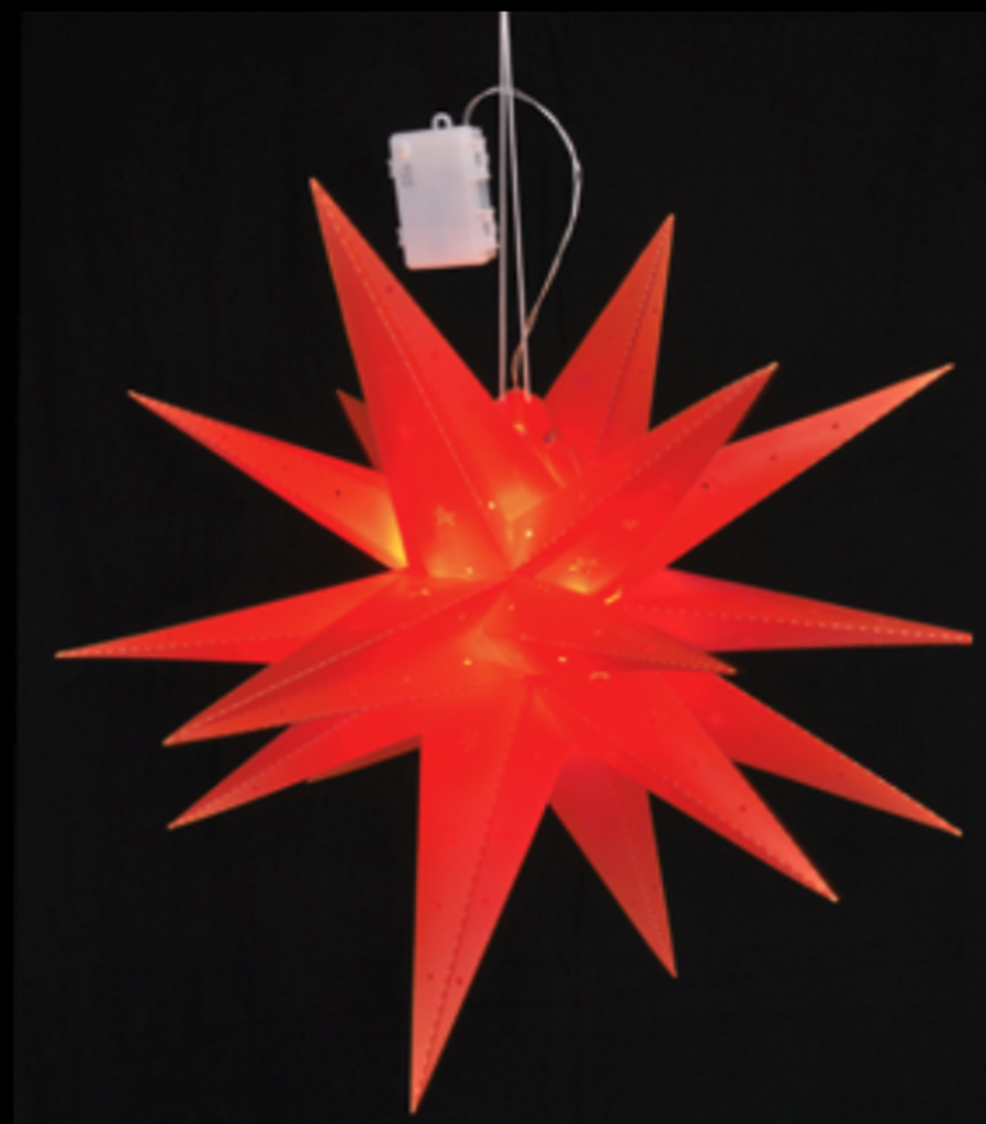LED Weihnachtsstern Dekostern Leuchtstern Fensterdekoration – Galeriebild 3, Artikelnummer 5828