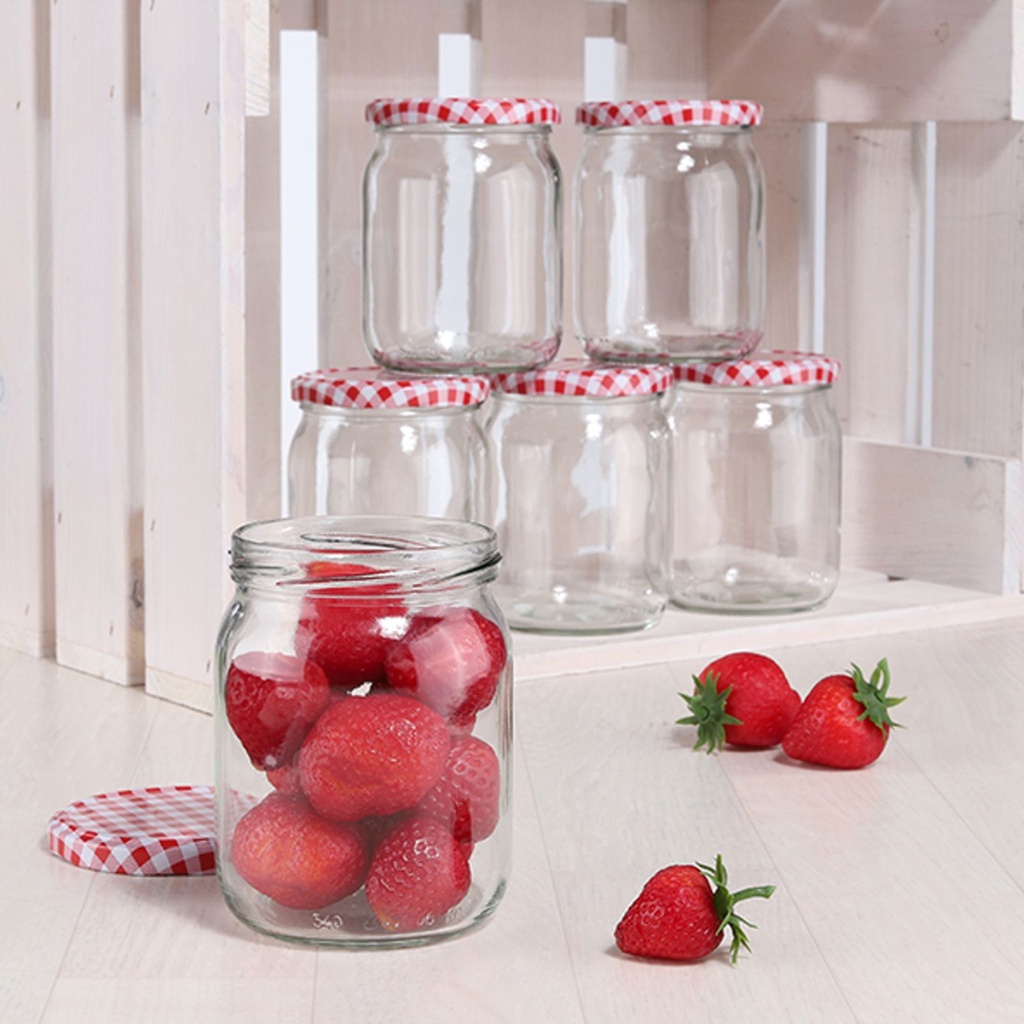 6er Set Einmachglas Marmeladenglas Vorratsglas GlasSchraubdeckel 540 ml