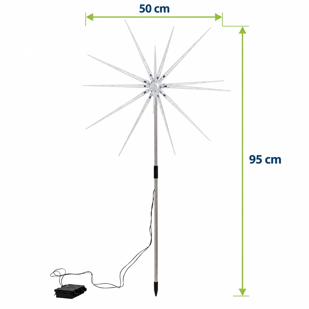 LED Gartenstecker Polar Stern mit Timer – Für Innen und Außen – Galeriebild 2, Artikelnummer 17554