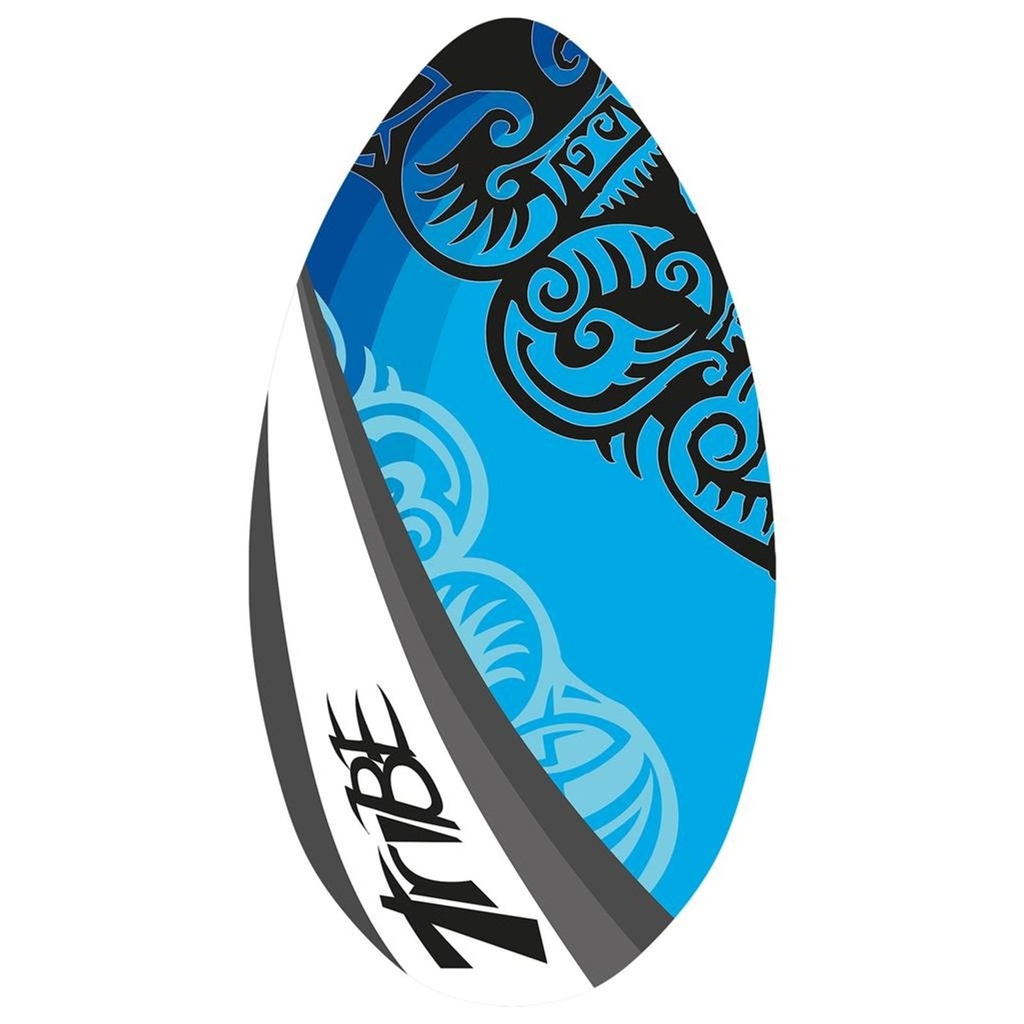 Skimboard Tribe aus Holz in Blau-Schwarz-Weiß, ca. 94 x 50 cm