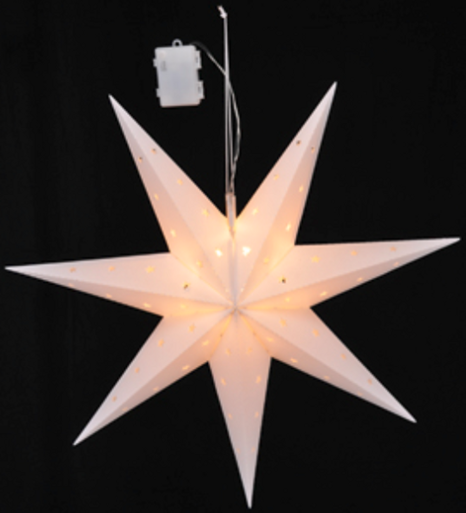 LED Weihnachtsstern mit Auto-Timer Adventsstern Leuchtstern Dekostern Stern Fensterdekoration – Galeriebild 3