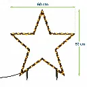 LED Gartenstecker Stern mit 150 warm weißen LEDs – Galeriebild 1, Artikelnummer 18518