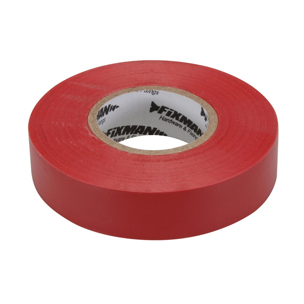 FIXMAN Isolierband Installationsband Klebeband Elektro 19mm x 33m Rot