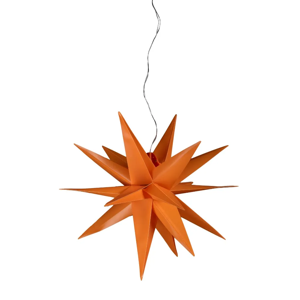 LED Weihnachtsstern orange, für d. Außengebrauch, ca. Ø 56 cm – Galeriebild 1, Artikelnummer 18505