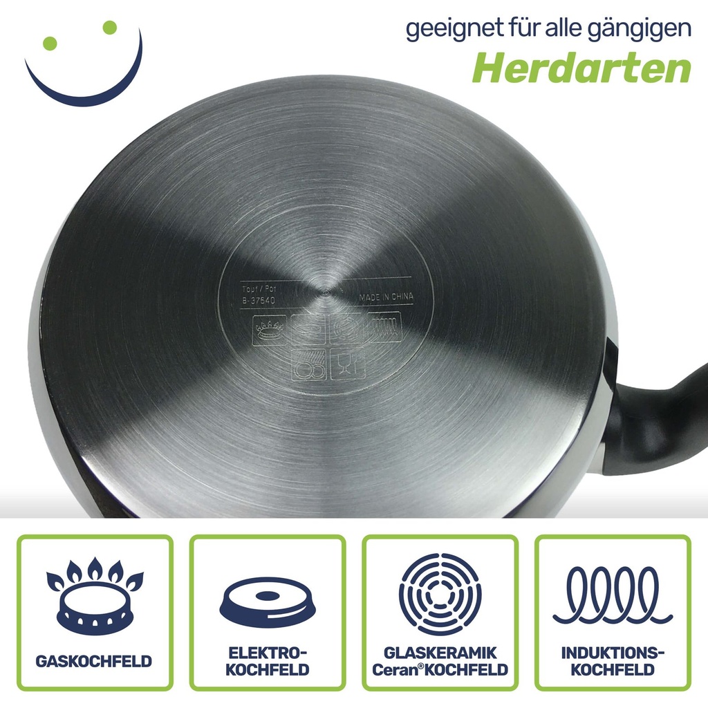 EDELSTAHL Milchkochtopf Kochtopf Milchtopf Topf Kuvertüre SYLT 1,5L – Galeriebild 4, Artikelnummer 2628