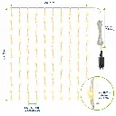 LED Lichtervorhang 120 LEDs warmweiß 2 x 1 m IP44 – Galeriebild 1, Artikelnummer 17555