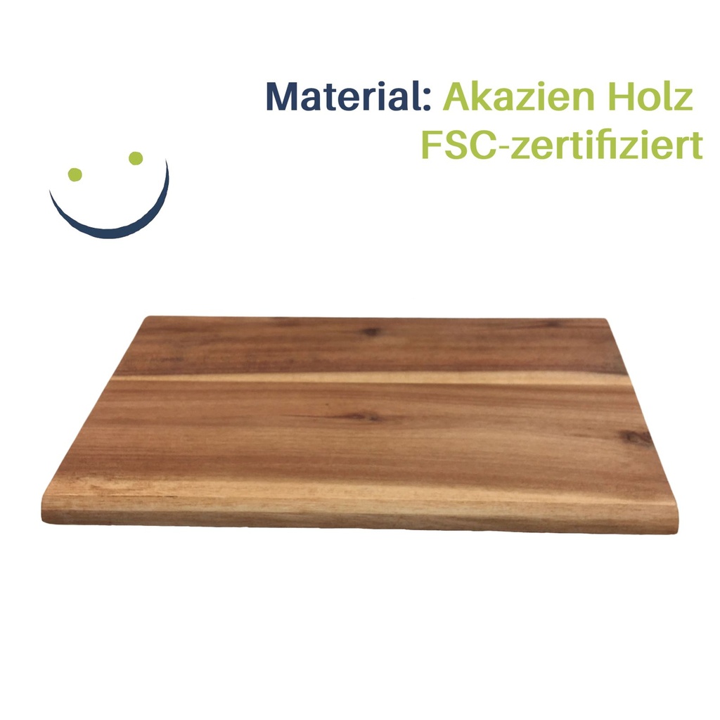 Frühstücksbrett Frühstücksbrettchen Akazie Holzbrett (23 x 15 cm) – Galeriebild 2, Artikelnummer 17260