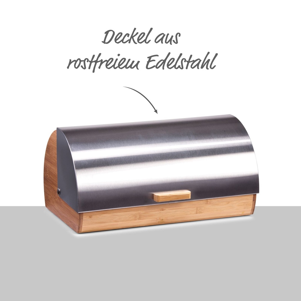 Zeller Brotkasten Bambus/Edelstahl – Galeriebild 2, Artikelnummer 16347