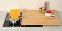 Schneideplatte Abdeckplatte Servierbrett 56 x 50 x 4 cm aus Bambus – Galeriebild 2, Artikelnummer 17254