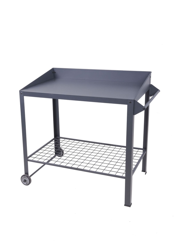 Mobiler Pflanztisch DIANA aus Stahl, rollbar und robust für den Garten – Galeriebild 1, Artikelnummer 17436