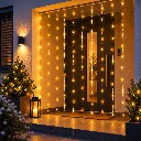 LED Lichtervorhang 120 LEDs warmweiß 2 x 1 m IP44 – Galeriebild 1, Artikelnummer 17555