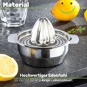 Robuste Edelstahl Orangen-Zitruspresse Zitronenpresse 350ml – Galeriebild 5, Artikelnummer 17265