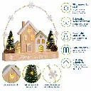 LED Weihnachtsstadt mit Gravur Merry Christmas – 35 warmweiße LEDs – Galeriebild 4, Artikelnummer 18316