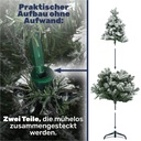 Weihnachtsbaum 150 cm mit Schneeoptik und Metallständer, PVC – Galeriebild 4, Artikelnummer 18285