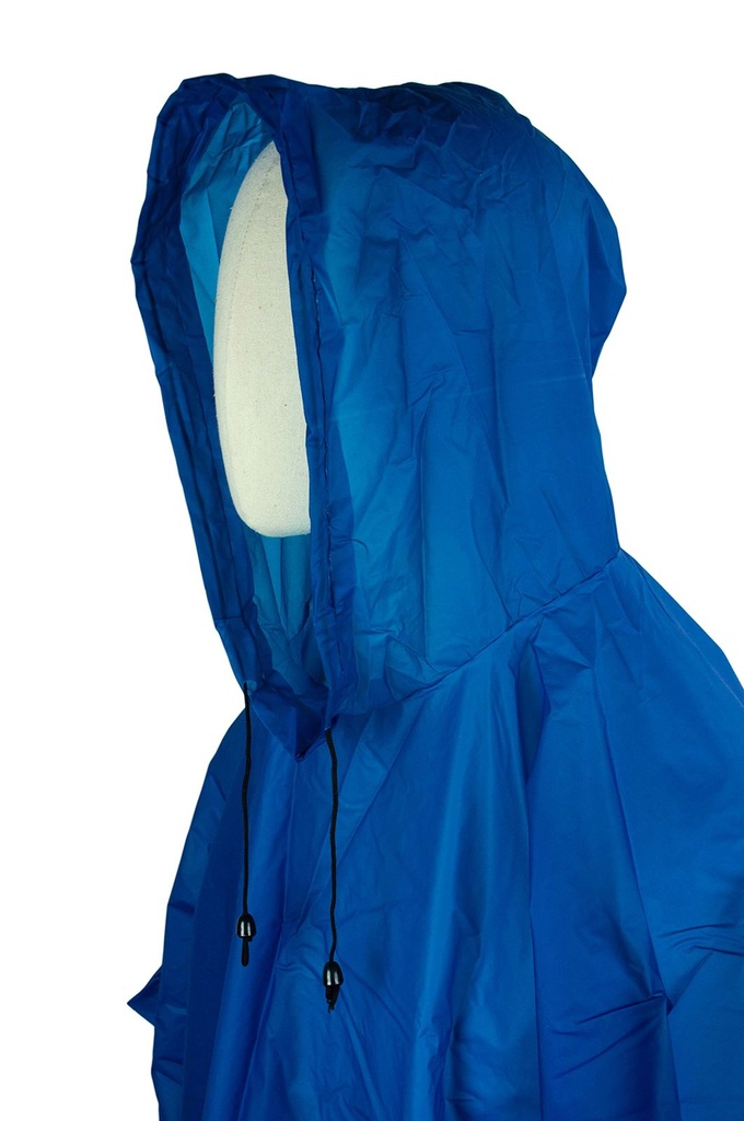 Regenponcho Unisex mit Kapuze blau Regencape Regenjacke Universalgröße – Galeriebild 4, Artikelnummer 1043