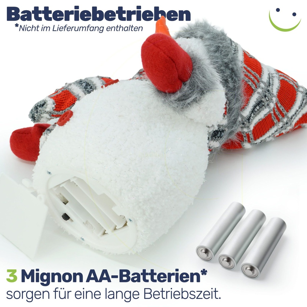 Schneemann LED Figur 28 cm Weihnachtsdeko batteriebetrieben Kunststoff – Galeriebild 3, Artikelnummer 8170