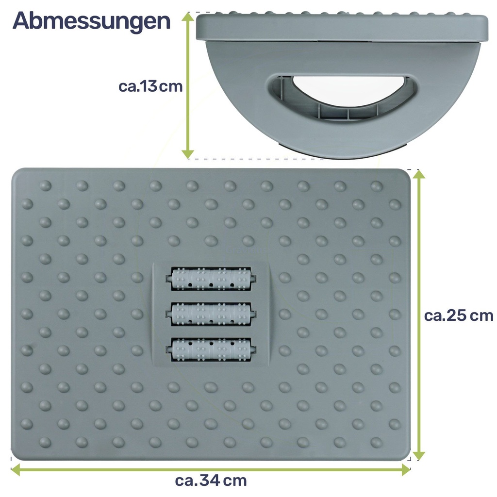 Ergonomische Fußablage mit Rollenmassage – Galeriebild 10, Artikelnummer 17745