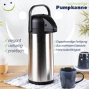 Edelstahl Airport Pumpkanne Thermoskanne Fassungsvermögen 3 Liter – Galeriebild 3, Artikelnummer 17216