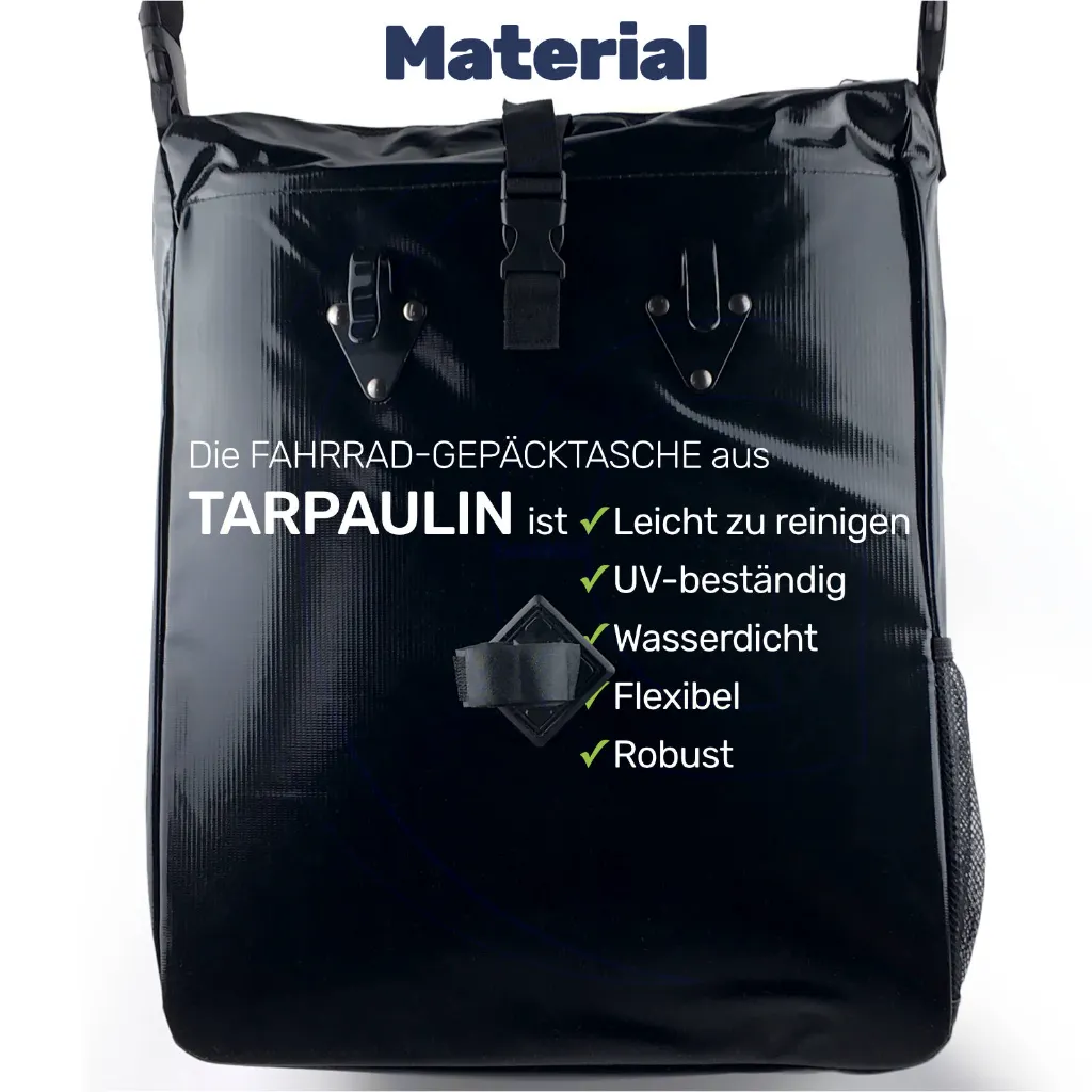 Tarpaulin-Fahrradtasche grau – Galeriebild 1, Artikelnummer 18365