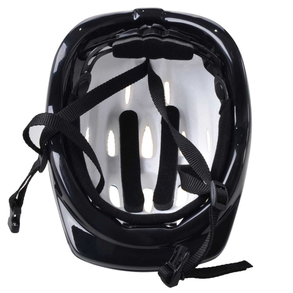 Kinder Fahrradhelm blau glänzend Lüftungsschlitzen Kopfumfang 52–56 cm – Galeriebild 2, Artikelnummer 17886