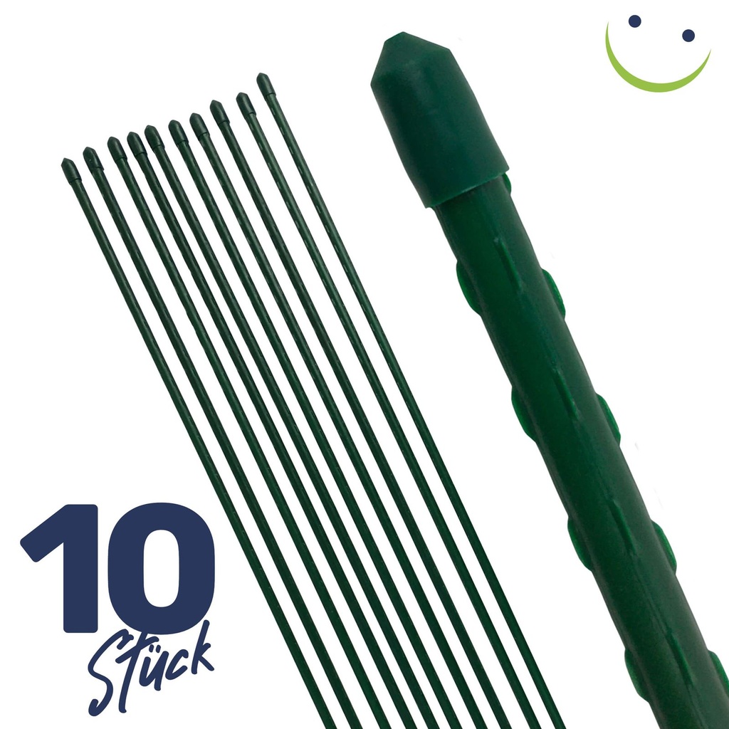 Pflanzstab Rankhilfe Stahl mit Kunststoff Ummantelung grün 120 cm – Galeriebild 1