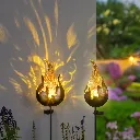 2er Solar Gartenstecker Set "Feuer" ca. 17 x 7 x 92 cm – Galeriebild 2, Artikelnummer 18509