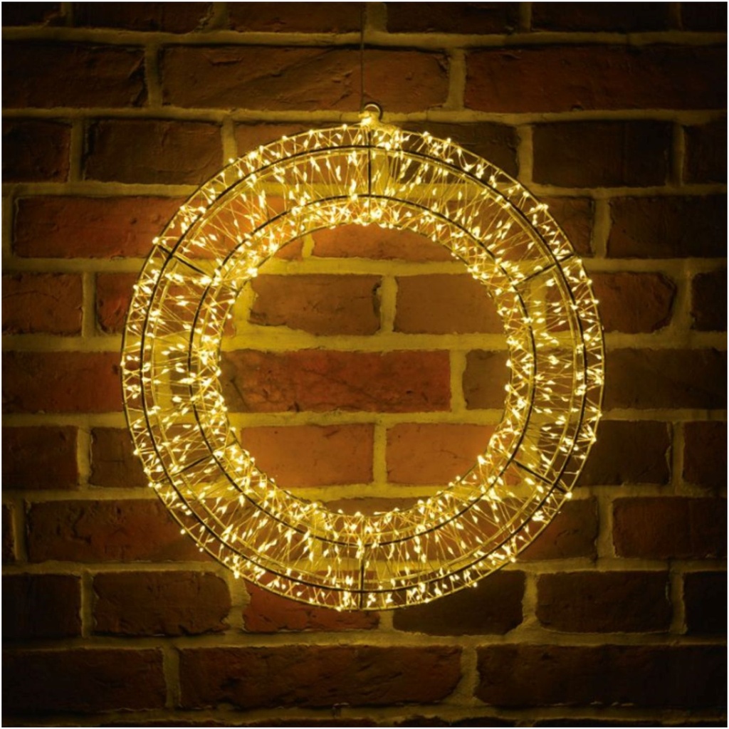 Lichterkranz 38cm mit 900 warmweißen LED und Timer für Innen und Außen – Galeriebild 6, Artikelnummer 18333