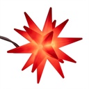 LED Lichterkette Sterne rot 5 warm weiße LEDs 6 cm Ø Timer – Galeriebild 1, Artikelnummer 18279