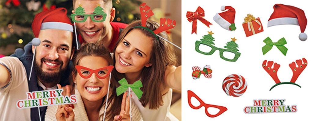 Selfie Weihnachten Weihnachtskarte Fotografie Set