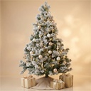 Weihnachtsbaum 150 cm mit Schneeoptik und Metallständer, PVC – Galeriebild 1, Artikelnummer 18285