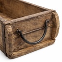 Deko Holzkiste Ziegelform aus recyceltem Holz mit Metallgriff 33x16 cm – Galeriebild 5, Artikelnummer 18213