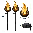 2er Solar Gartenstecker Set "Feuer" ca. 17 x 7 x 92 cm – Galeriebild 1, Artikelnummer 18509