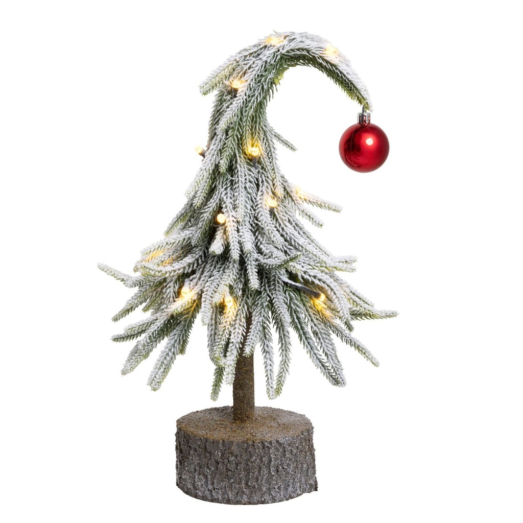 Deko Weihnachtsbaum mit LED Kugelspitze warmweiß batteriebetrieben – Galeriebild 2, Artikelnummer 18284