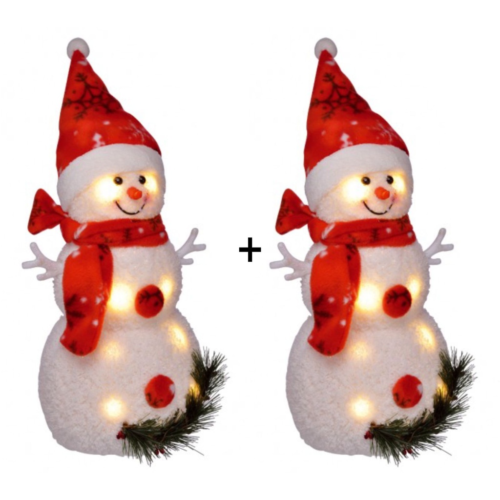 2er LED Schneemann Beleuchtet Weihnachten – Galeriebild 2, Artikelnummer 13046