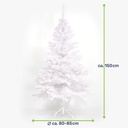 Weißer Weihnachtsbaum 150 cm künstlicher Tannenbaum 400 Spitzen – Galeriebild 8, Artikelnummer 3303