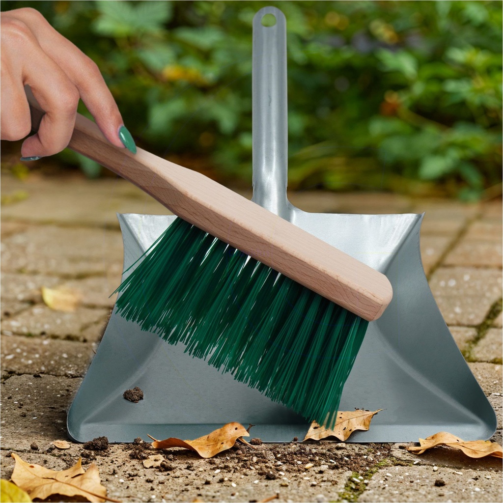 Robuste Outdoor-Kehrgarnitur 2-teiliges Set Verzinkt Wetterfest – Galeriebild 1, Artikelnummer 17890