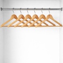 Holz Kleiderbügel Set 6 teilig 44,5 cm mit Hosensteg und Kerben – Galeriebild 4, Artikelnummer 18355