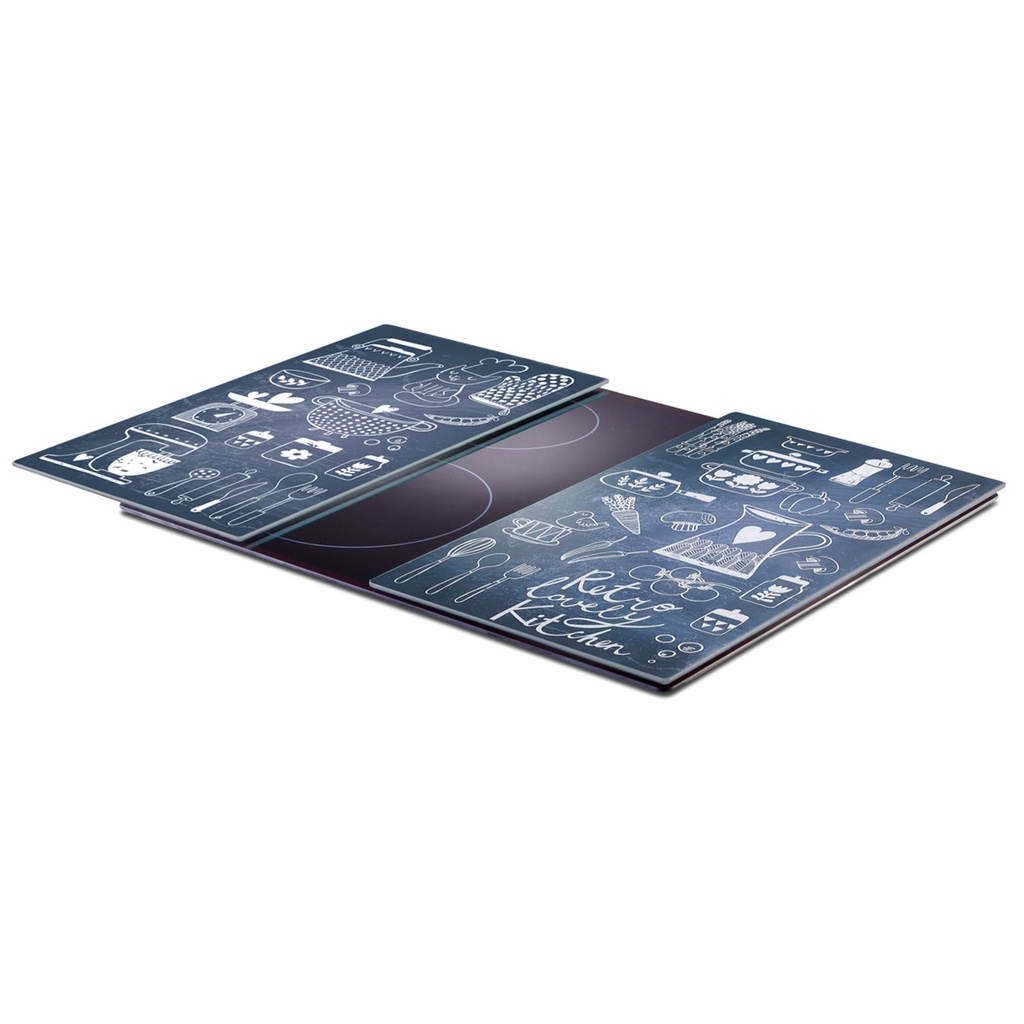 Zeller 2er Herdabdeckplatten "Lovely Kitchen"