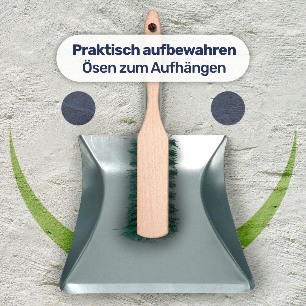 Robuste Outdoor-Kehrgarnitur 2-teiliges Set Verzinkt Wetterfest – Galeriebild 4, Artikelnummer 17890