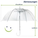 Transparenter Stockschirm mit Automatik, stabiler Regenschirm 83 cm – Galeriebild 6, Artikelnummer 17207
