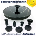 Solar Springbrunnen Ø 16 cm mit 7 verschiedene Düsen – Galeriebild 8, Artikelnummer 17287